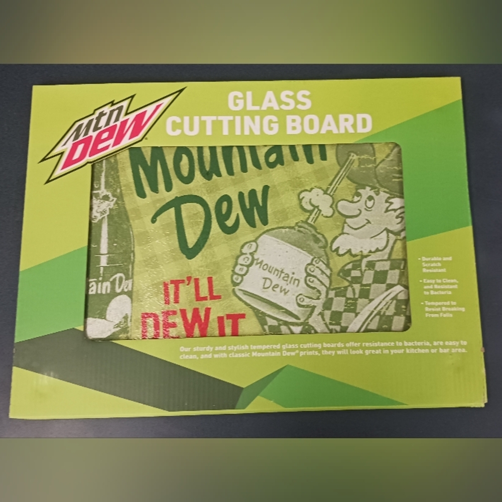 Mountain Dew Glass Cutting Board